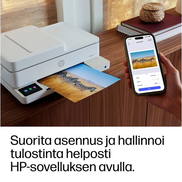 HP ENVY 6520e Langaton All-in-One Väri Tulostin, Instant Ink; Valokuvatulostus