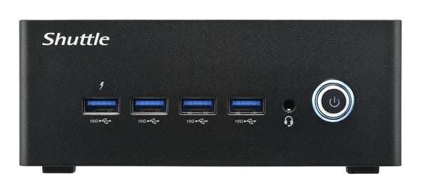 Shuttle Nano PC NT10H5 1L størrelse PC Sort 125H Intel® SoC