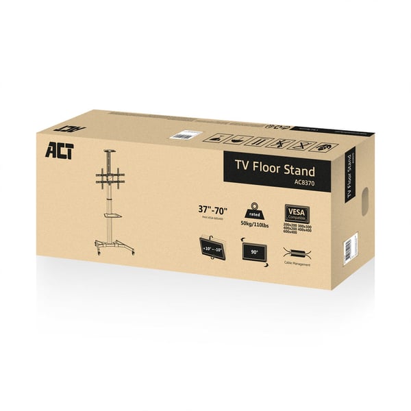ACT AC8370 tv-beslag 177,8 cm (70") Sort