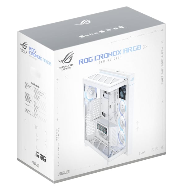 ASUS ROG CRONOX GR801 CURVE TG ARGB WHITE Midi Tower Vit