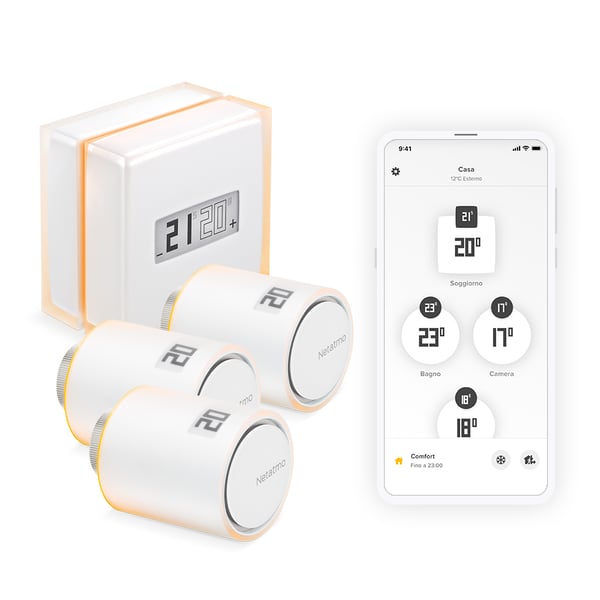 Netatmo NBU-NTH-NAV termostat RF Transparent, Hvid