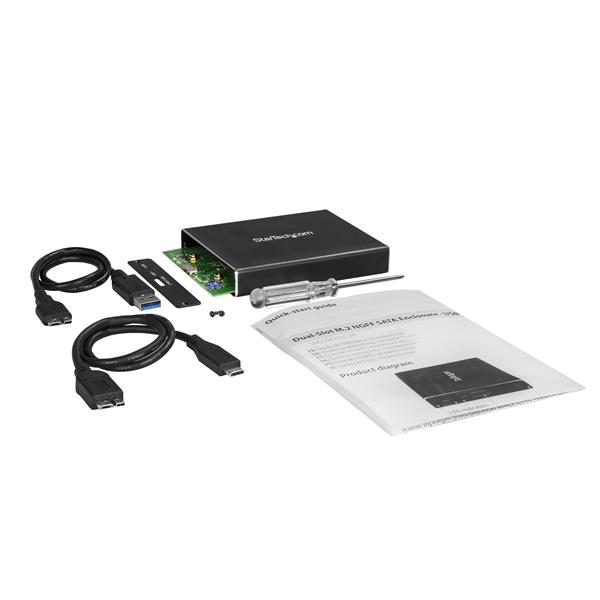 StarTech.com SM22BU31C3R drevkabinet SSD kabinet Sort M.2