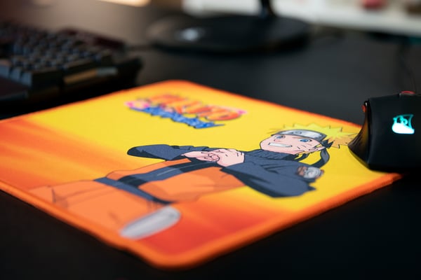 Konix Naruto KX MOUSEPAD ORANGE Spelmusmatta Orange, Gul