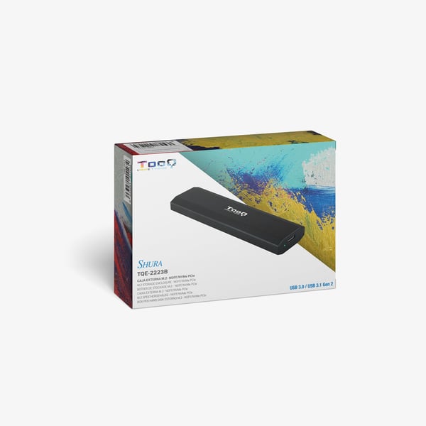 TooQ Shura SSD-inkapsling Svart M.2