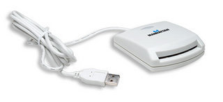 Manhattan 172844 älykortin lukijalaite USB 1.1 Valkoinen