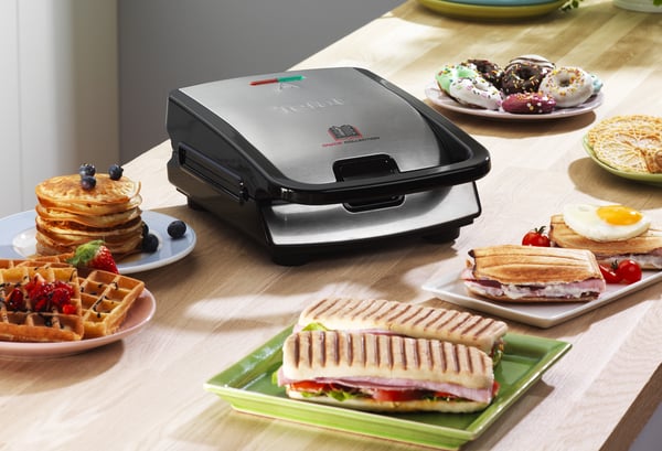 Tefal Snack Collection SW852D voileipägrilli 700 W Musta, Ruostumaton teräs