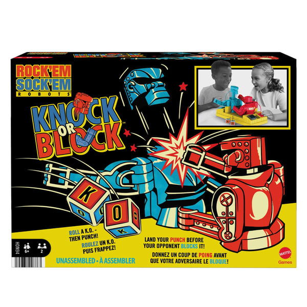 Mattel Games Rock 'Em Sock 'Em Robots Knock or Block