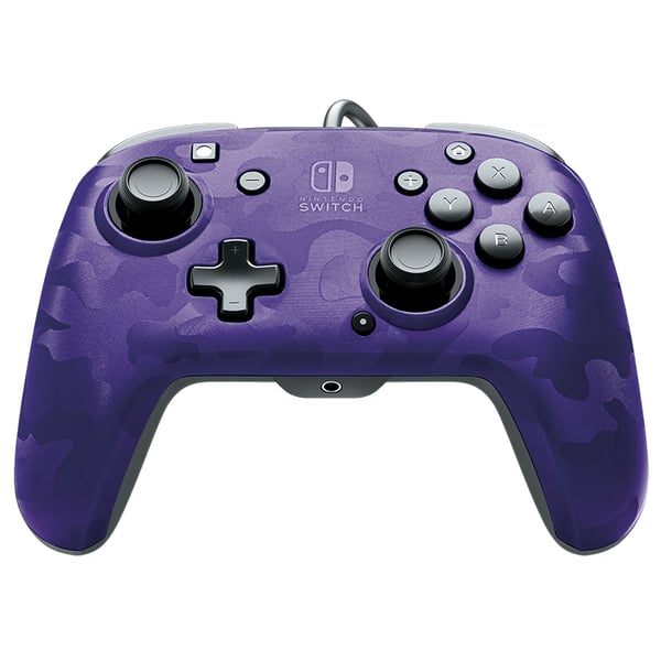 PDP Faceoff Deluxe+ Audio Kamouflage, Lila USB Spelplatta Analog / Digital Nintendo Switch, Nintendo Switch Lite, Nintendo Switch OLED