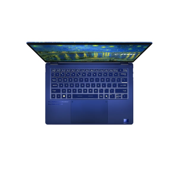 MSI Prestige 14 Flip AI+ Starry Night Over the Rhone-261FRY Copilot+ PC Intel Core Ultra X9 378H Hybrid (2-i-1) 35,6 cm (14") Pekskärm Full HD+ 32 GB LPDDR5x-SDRAM 1 TB SSD Wi-Fi 7 (802.11be) Windows 11 Home Svart, Blå