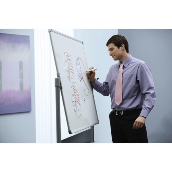 Nobo Impression Pro emaljeret magnetisk mobilt whiteboard 1200 x 900 mm
