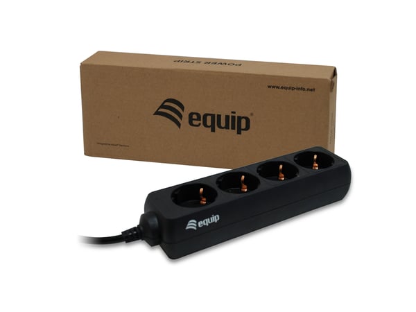 Equip 333281 stikdåse 1,1 m 4 AC stikkontakt(er) Sort