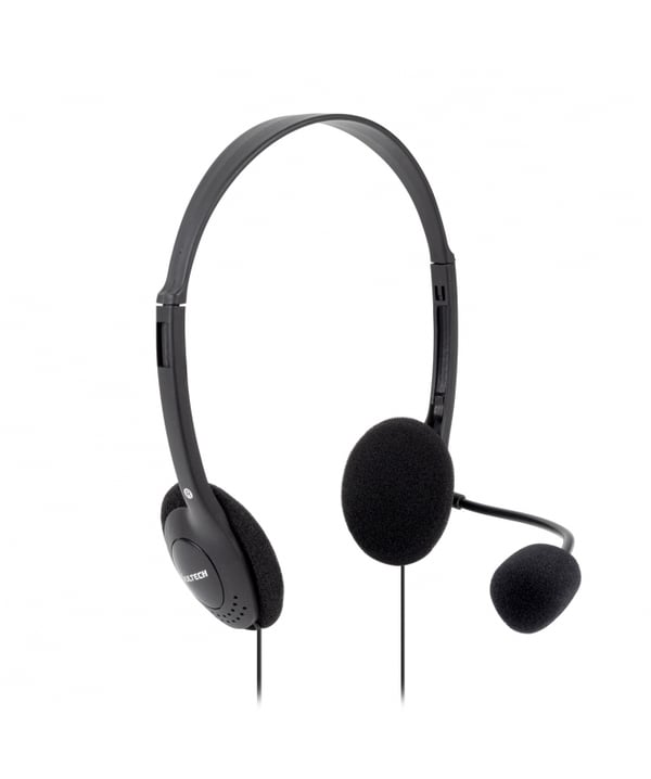 Vultech HS-01 Rev. 2.2 Hovedtelefoner Ledningsført Hjelm Kontor/Callcenter Sort