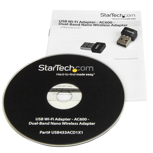 StarTech.com USB Wi-Fi-adapter - AC600 - dual-band trådlös nano-adapter
