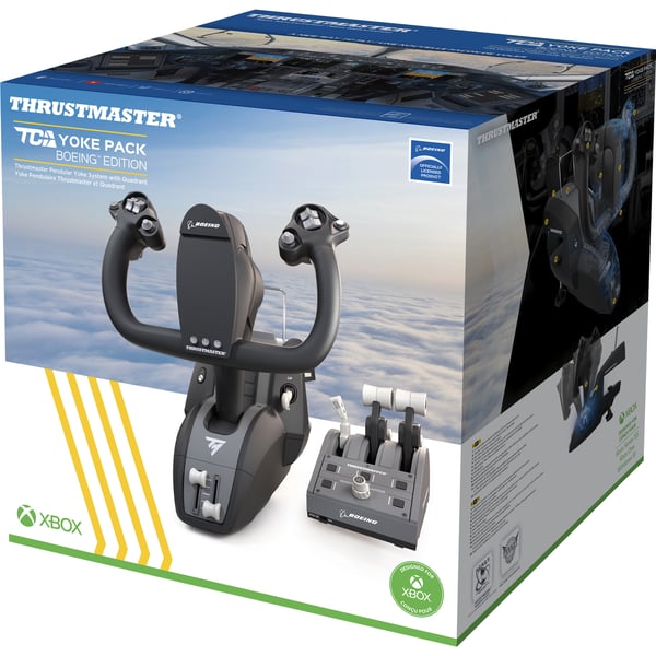 Thrustmaster TCA Yoke Pack Boeing Edition Svart, Grå USB Fightstick PC, Xbox, Xbox One, Xbox One S, Xbox One X, Xbox Series S, Xbox Series X
