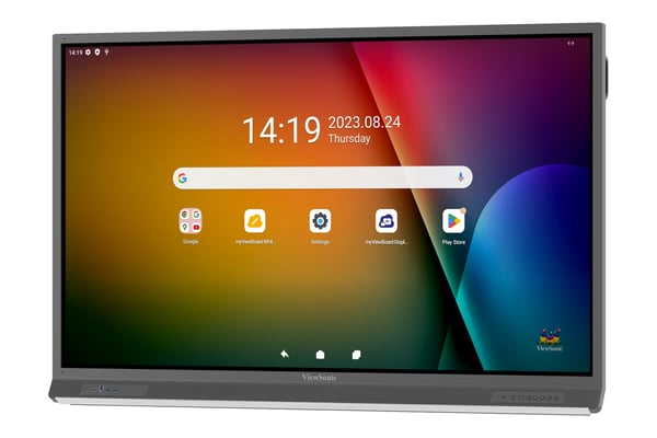 Viewsonic IFP6552-2F skyltställ Platt skärm för digital skyltning 165,1 cm (65") LCD 450 cd/m² 4K Ultra HD Svart Pekskärm Inbyggd processor Android