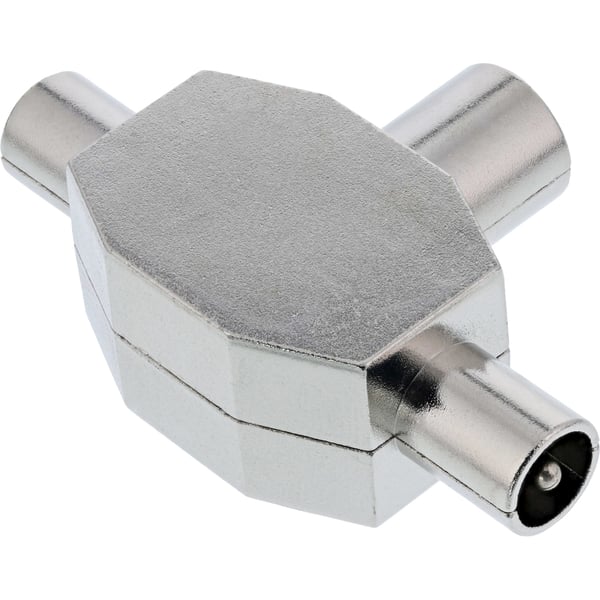 InLine 69914 kabelomvandlare (hane/hona) 2xCoax Coax Silver