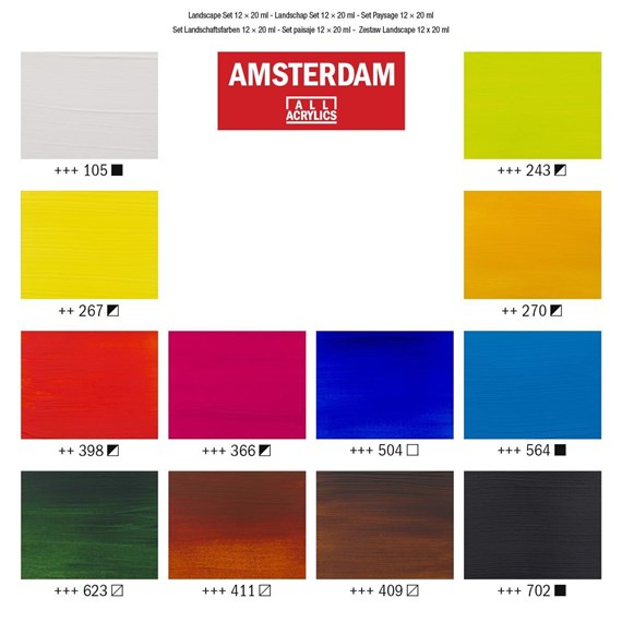 Amsterdam 17820602 hobbymaling Akrylmaling 12 stk