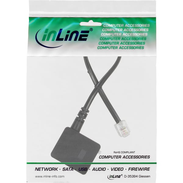 InLine 69946 telefonkabel 0,2 m Sort