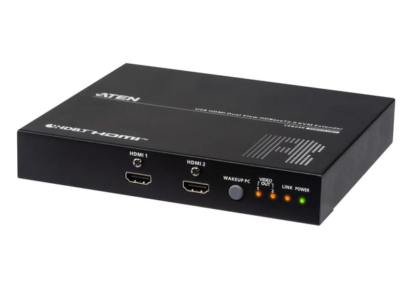 ATEN USB HDMI Dual View HDBaseT 2.0 KVM-förlängare (4K@100m för enkel vy)