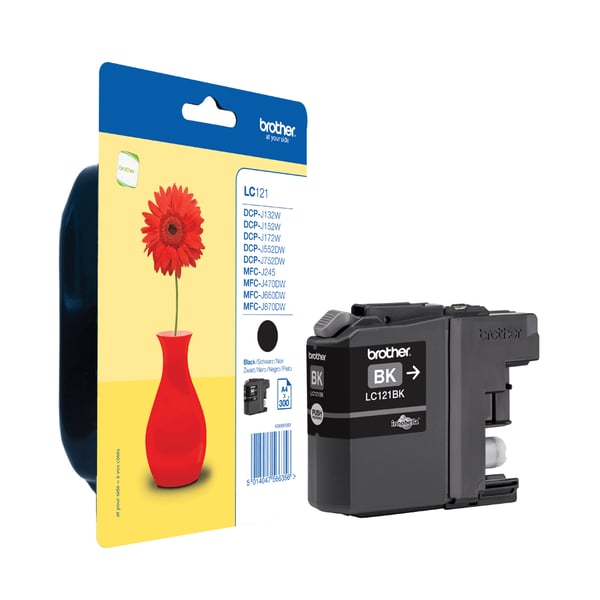 Brother LC121BK bläckpatroner 1 styck Original Svart