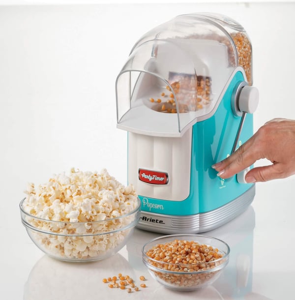 Ariete 2958/01 popcornmaskine Blå, Hvid 3 min. 1100 W