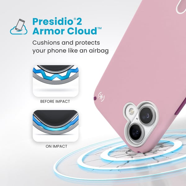 Speck Presidio2 Pro ClickLock & MagSafe til iPhone 16 Plus pink