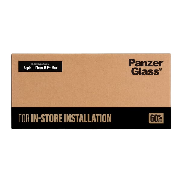 PanzerGlass ® Skærmbeskyttelse Apple iPhone 15 Pro Max | Ultra-Wide Fit til FASTFIT Installationsmaskine | 10 pcs PanzerGlass ® Skærmbeskyttelse Apple iPhone 15 Pro Max | Ultra-Wide Fit til FASTFIT Installationsmaskine | 10 pcs