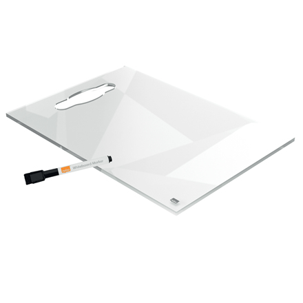 Nobo transparent akryl mini bærbar whiteboard skrivebordsblok, A4