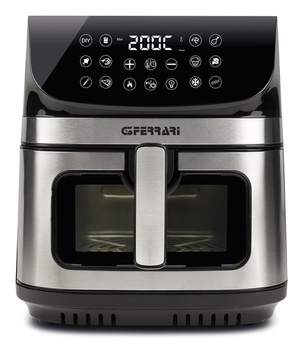 G3 Ferrari G10215 fritös Single 9 l Fristående 2200 W Varmluftsfritös Svart, Rostfritt stål
