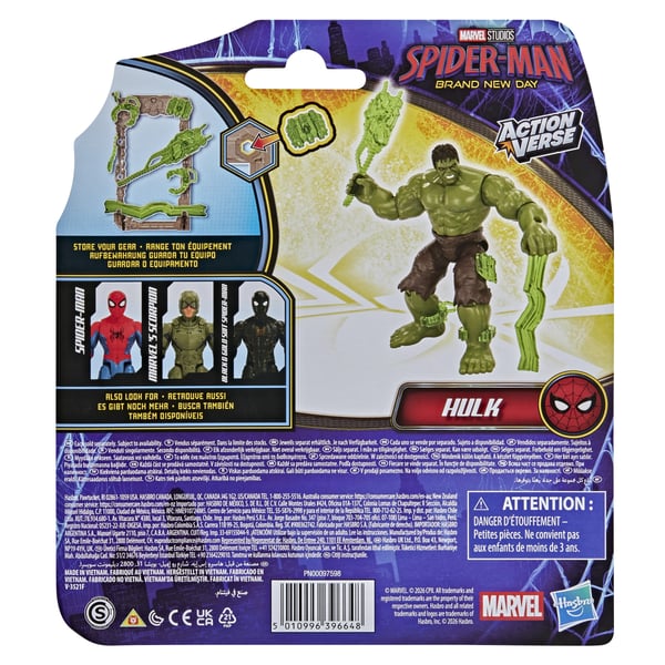 Marvel Spider-Man Marvel Studios Spider-Man Brand New Day ActionVerse Hulk