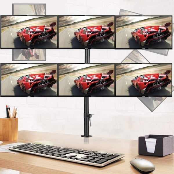Techly ICA-LCD 482-S skærmbeslag og -stativer 50,8 cm (20") Skrivebord Sort