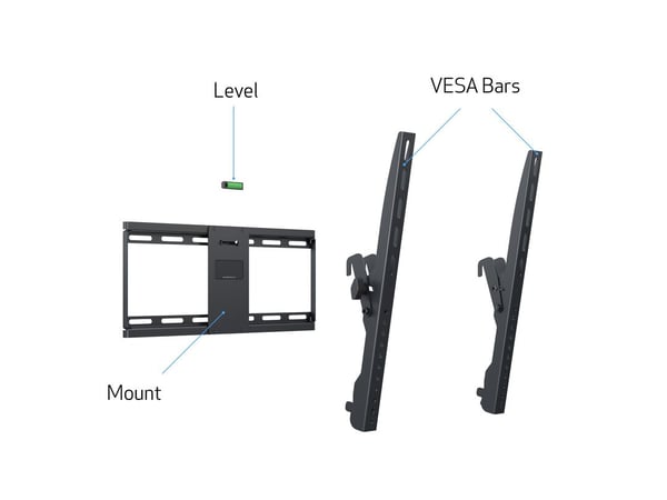 Multibrackets 4012 tv-beslag 165,1 cm (65") Sort