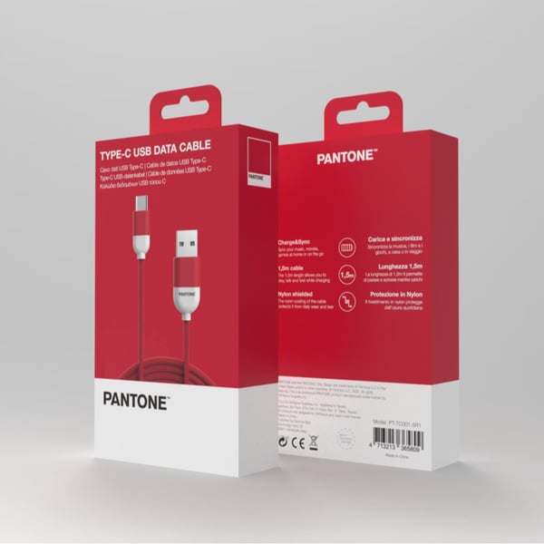 Celly PT-TC001-5R1 USB-kaapeli USB 2.0 1,5 m USB A USB C Punainen