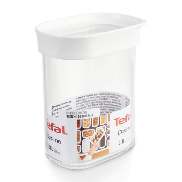 Tefal Optima N1140810 ruoansäilytysrasia Muu Laatikko 0,38 L Läpinäkyvä, Valkoinen 1 kpl
