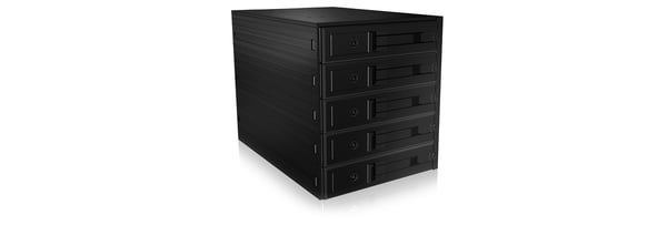 ICY BOX IB-565SSK 3x 5,25" Opbevaring drev bakke Sort
