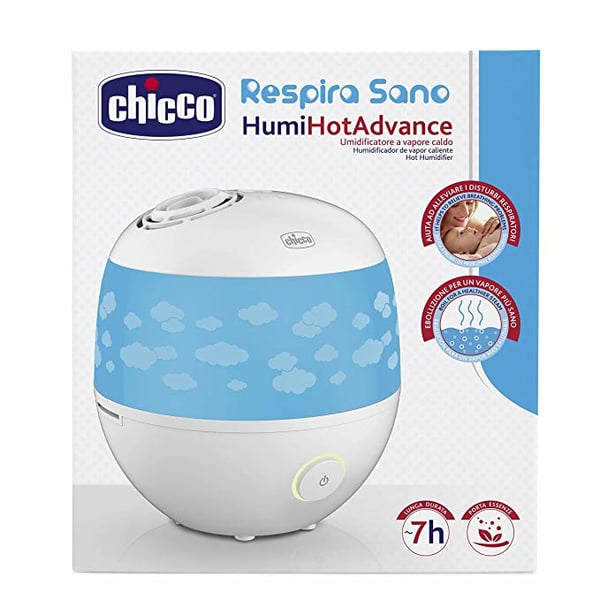 Chicco Humi Hot Advance luftfuktare Ånga Blå, Vit