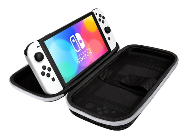 PDP Slim Deluxe: Black & White Hårdt etui Nintendo Sort, Hvid