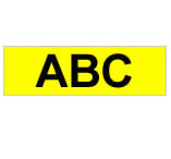 Brother Gloss Laminated Labelling Tape - 6mm, Black/Yellow etikettien kirjoitusnauha TZ