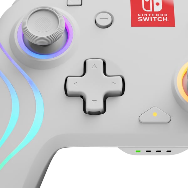 PDP Afterglow Wave Vit Spelplatta Analog / Digital Nintendo Switch, Nintendo Switch OLED