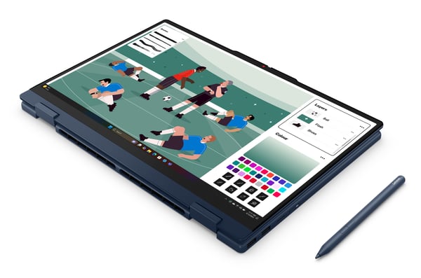 Lenovo IdeaPad 5 2-in-1 15AGP11 Copilot+ PC AMD Ryzen AI 5 430 Hybrid (2-i-1) 38,9 cm (15.3") Berøringsskærm WUXGA 16 GB DDR5-SDRAM 512 GB SSD Wi-Fi 7 (802.11be) Windows 11 Home Blå Tysk