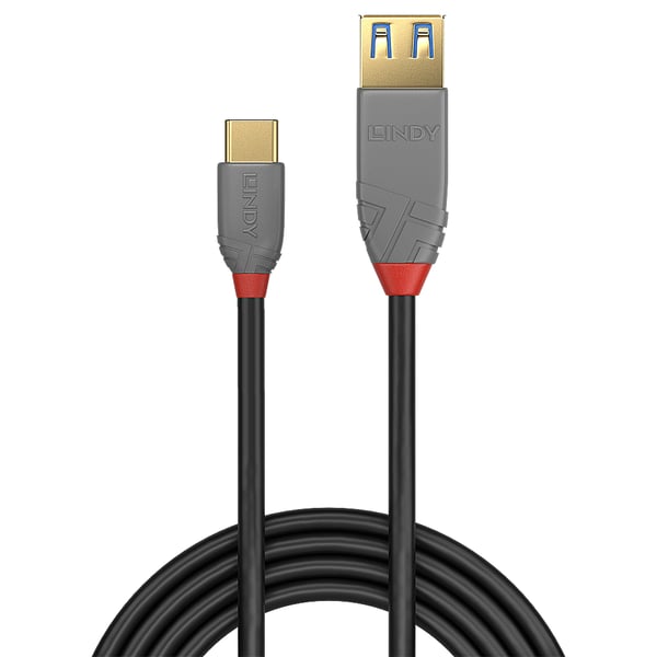 Lindy 36895 USB-kabel USB 3.2 Gen 2 (3.1 Gen 2) 0,15 m USB C USB A 10 Gbit/sek. Sort