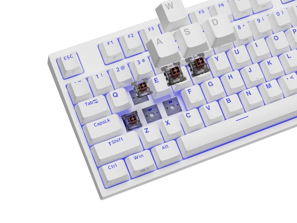 GENESIS Thor 404 TKL tastatur Spil USB QWERTY US International Hvid