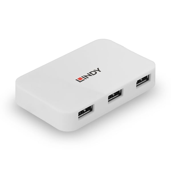 Lindy 43143 gränssnittshubbar USB 3.2 Gen 1 (3.1 Gen 1) Type-A 5000 Mbit/s Vit