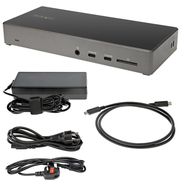 StarTech.com USB-C Dock - Trippel 4K-skärm - USB Typ-C Dockningsstation - 100 W PD 3.0 - DP 1.4 Alt