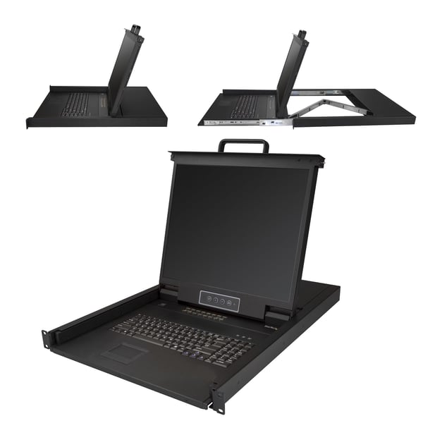 StarTech.com RKCONS1916K telinekonsoli 48,3 cm (19") 1280 x 1024 pikseliä Musta 1U