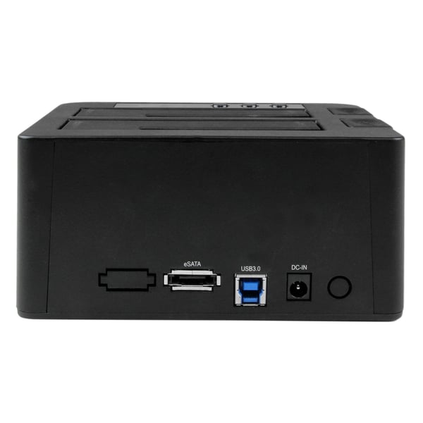 StarTech.com SDOCK2U33RE levyjen monistuslaite HDD-/SSD-monistaja Musta 1 kopiot