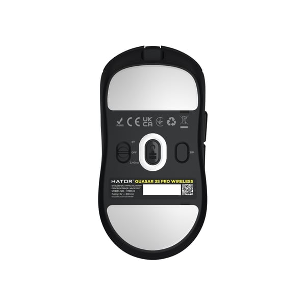 HATOR Quasar 3S Pro Wireless hiiri Pelaaminen Oikeakätinen RF Wireless + Bluetooth + USB Type-C Optinen 30000 DPI