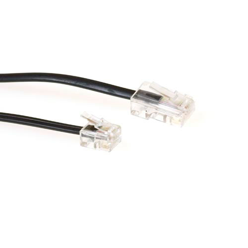 ACT TD5308 telefonkabel 3 m Sort