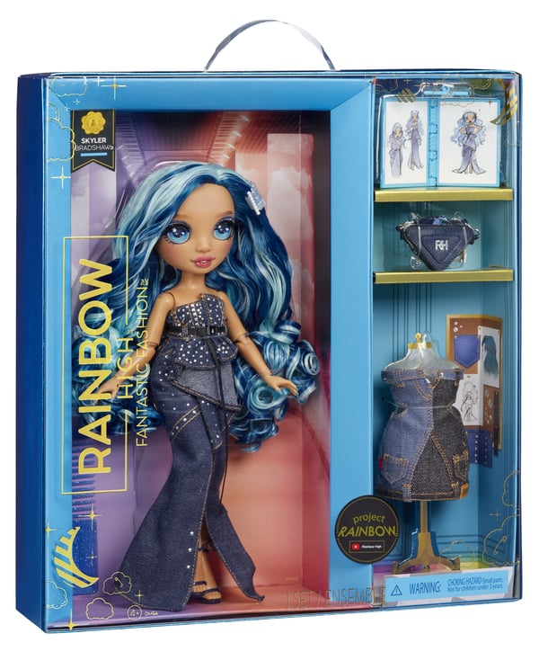 Rainbow High Fantastic Fashion Doll- Skyler (Blue)