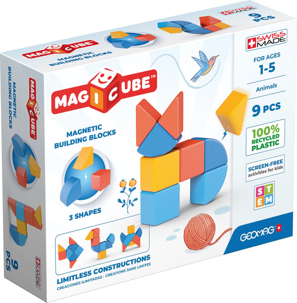 Geomag MagiCube 3 Shapes Recycled Animals